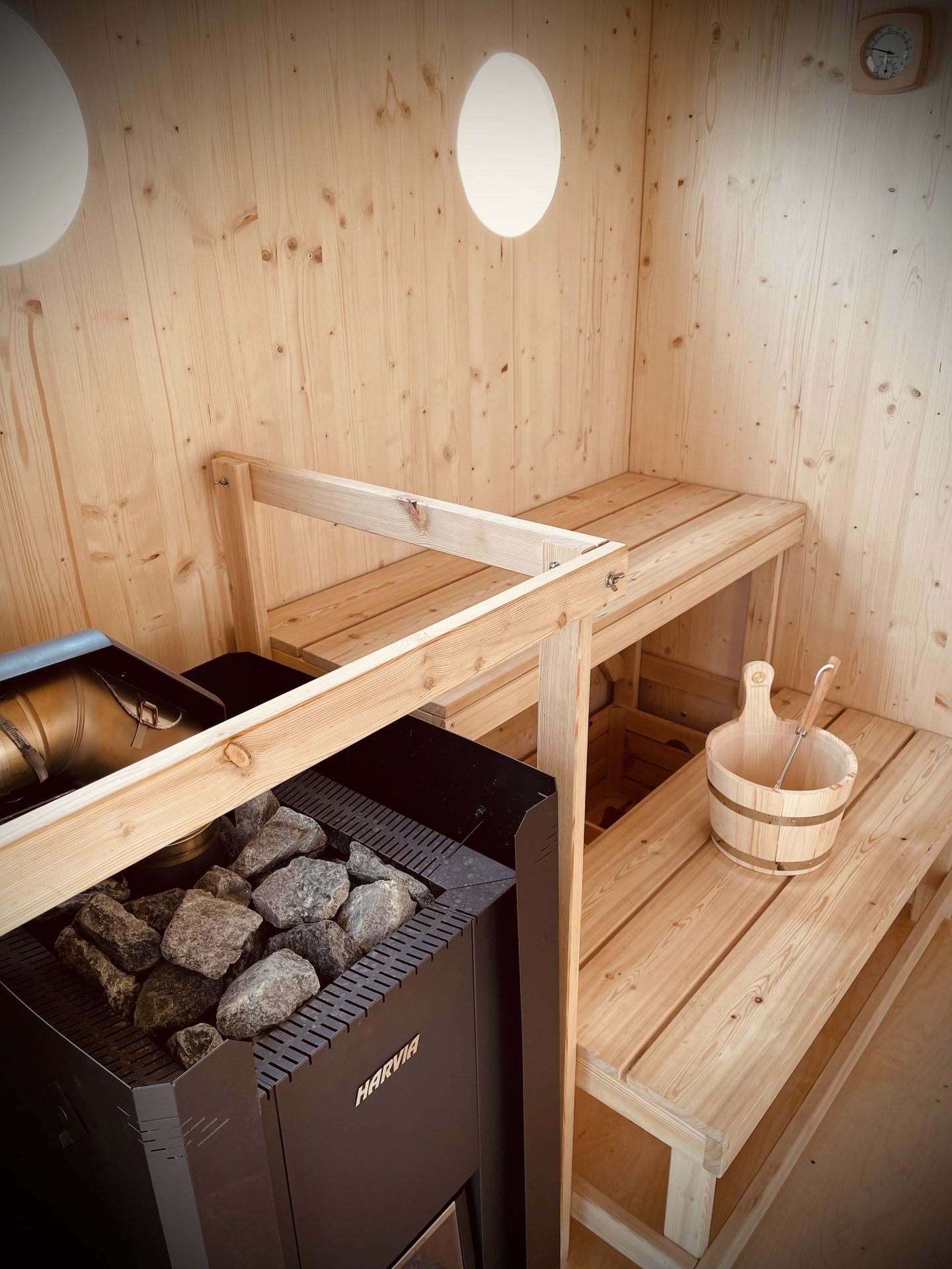 Die Sauna des Saunaflosses